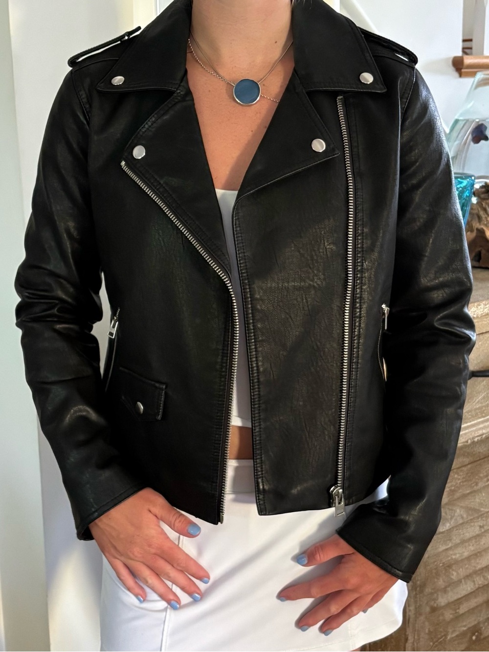 Topshop Faux Leather Jacket